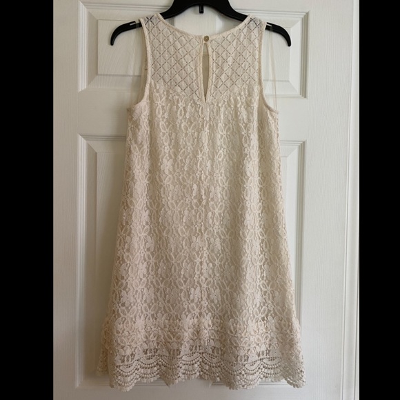 Ivory Lace Boho Dress-Vintage Inspired-Sleeveless - Picture 2 of 7